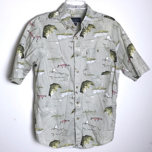 Field & Stream Large Mouth Bass Print Button Down - Picture 1 of 6